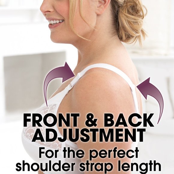 Set of 3! 42C Glamorise MAGIC LIFT Bra (CONVERTIBLE-STRAPS) Wireless Black NEW - Picture 8 of 15